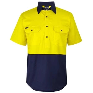 The Closed Front Hi Vis Work Shirt | Short Sleeve | Adults