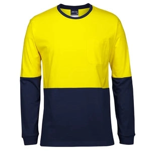 The Hi Vis Cotton Tee Shirt | Long Sleeve | Adults